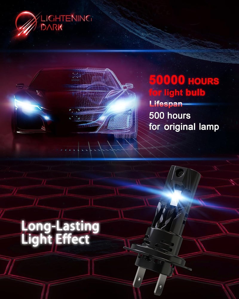LIGHT & DARK H7 Fog Light Bulbs with Cooling Fan - Image 3